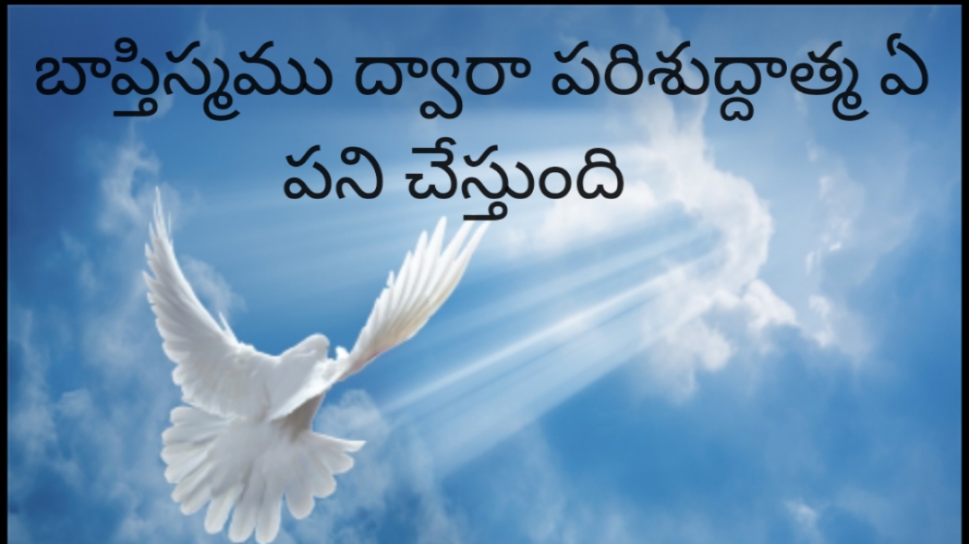 బాప్తిస్మము ద్వారా పరిశుద్ధాత్మ ఏ పని చేస్తుంది?